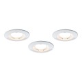 Paulmann 93956 - К-кт 3xLED/7W IP44 Димируема лампа за баня COIN 230V