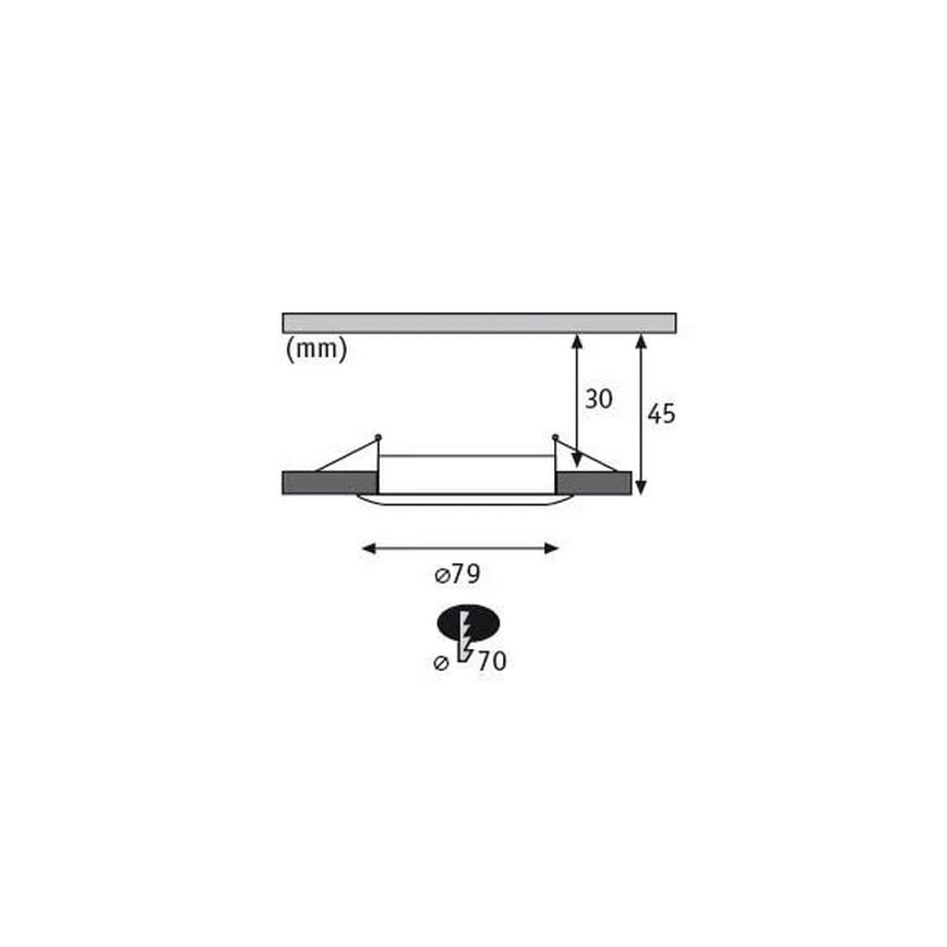 Paulmann 93976 - К-кт 3xLED/6,8W IP44 Лампа за вграждане в баня COIN 230V