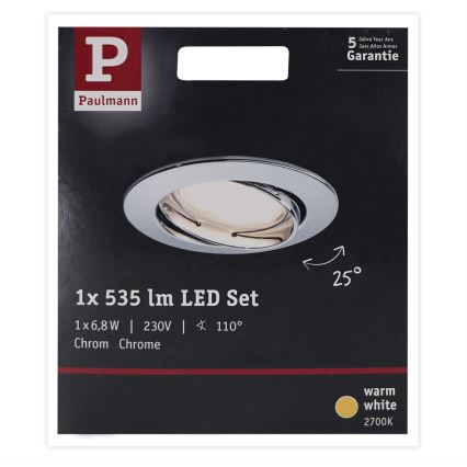 Paulmann 93981 - LED/6,8W IP23 Луничка за баня COIN 230V