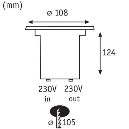 Paulmann 93992 - LED GU10/3,5W IP67 Екстериорна лампа за вграждане SPECIAL 230V
