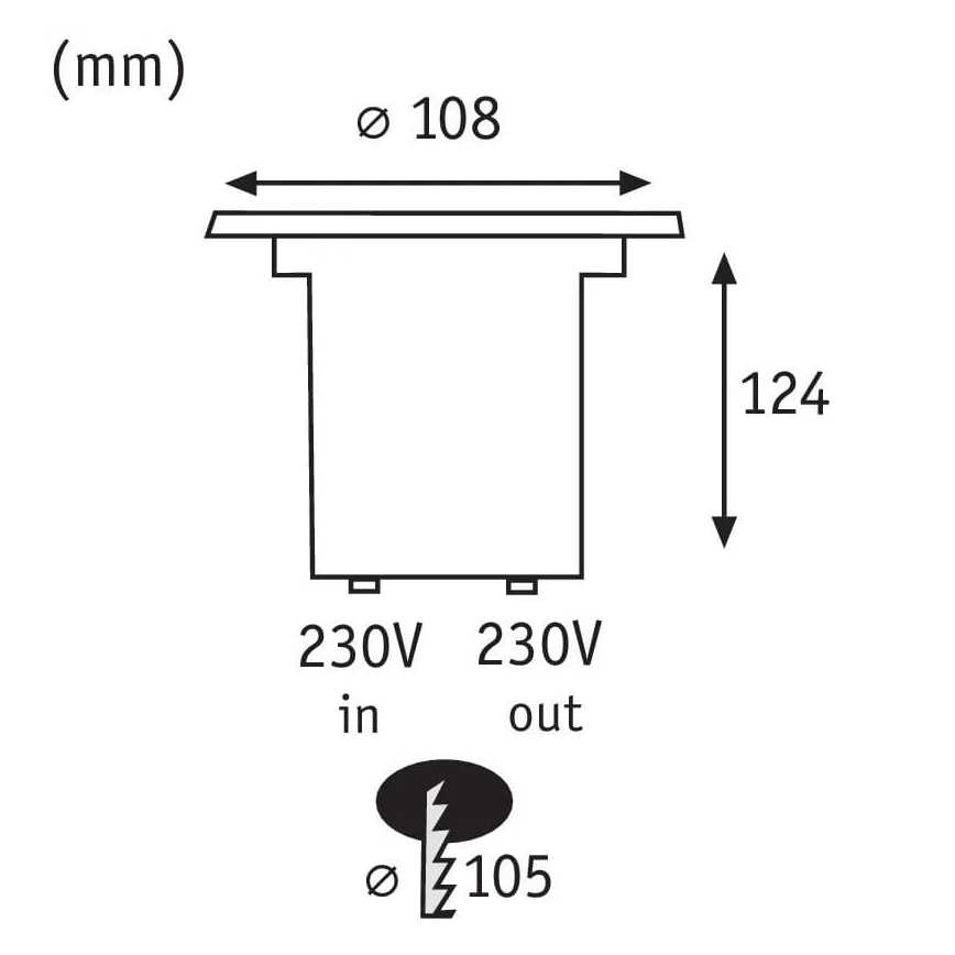 Paulmann 93992 - LED GU10/3,5W IP67 Екстериорна лампа за вграждане SPECIAL 230V