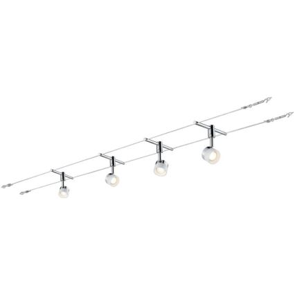 Paulmann 94080 - К-кт 4xLED/4,8W Спот за релсова система STAGE 230V лъскав хром