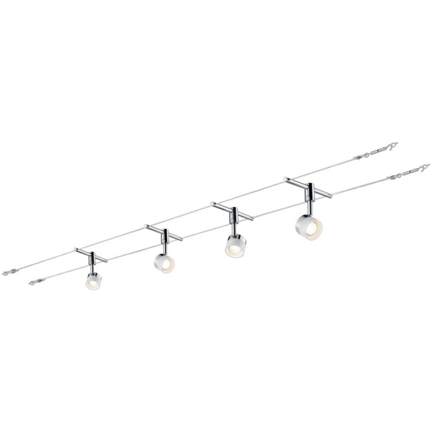 Paulmann 94080 - К-кт 4xLED/4,8W Спот за релсова система STAGE 230V лъскав хром
