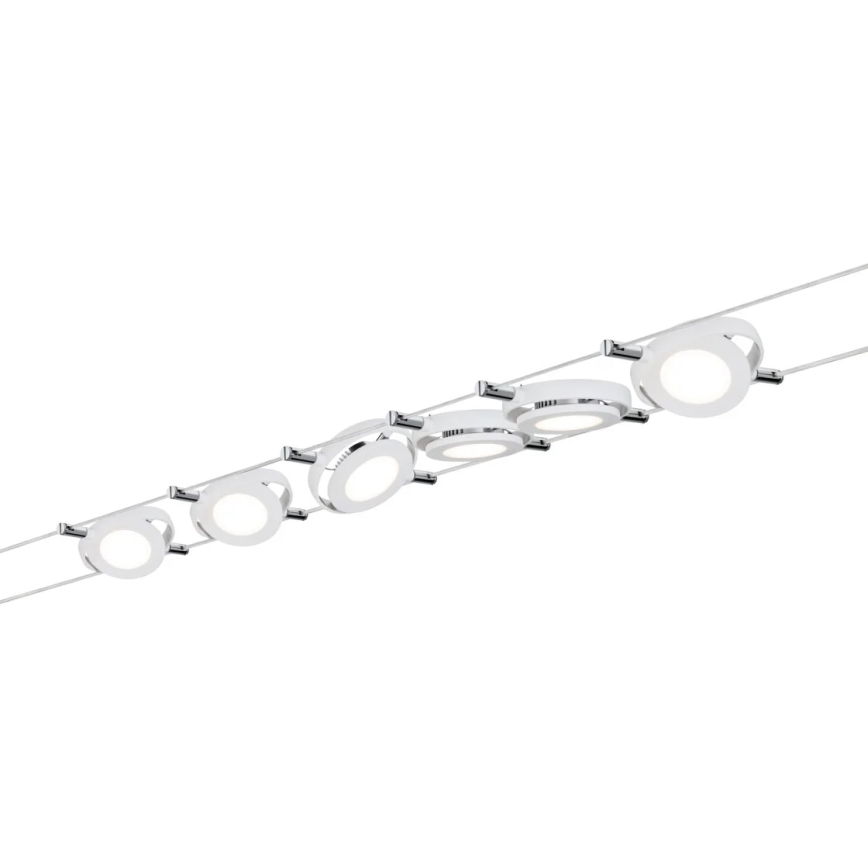 Paulmann 94106 - К-кт 6xLED/4W Спот за релсова система ROUNDMAC 230V бял
