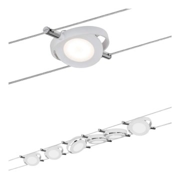 Paulmann 94106 - Комплект от 6 броя LED/4W Луни за кабелна система ROUNDMAC 230V бял