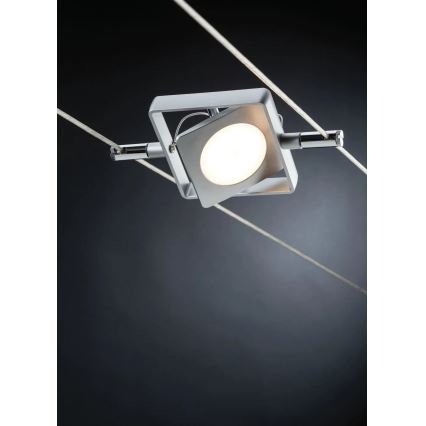 Paulmann 94107 - комплект 4xLED/4,3W точкови осветителни тела за кабелна система MAC 230V матов хром