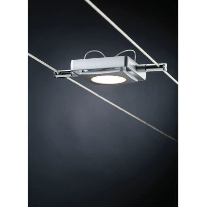 Paulmann 94107 - комплект 4xLED/4,3W точкови осветителни тела за кабелна система MAC 230V матов хром