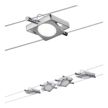 Paulmann 94107 - комплект 4xLED/4,3W точкови осветителни тела за кабелна система MAC 230V матов хром
