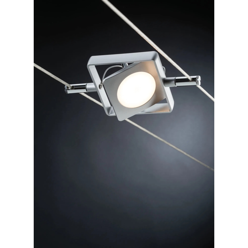 Paulmann 94107 - комплект 4xLED/4,3W точкови осветителни тела за кабелна система MAC 230V матов хром