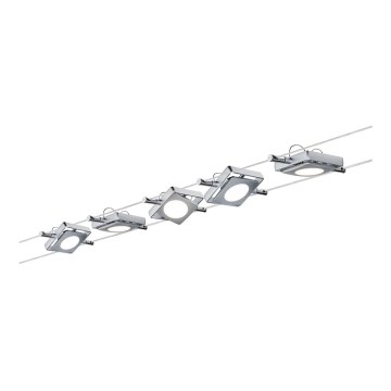 Paulmann 94108 - Комплект от 5 LED лампи 4,3W за осветление с кабелна система MAC 230V, матов хром