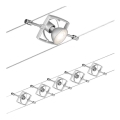 Paulmann 94133 - Комплект 5xGU5,3/10W Луни за кабелна система MAC 230V мат хром