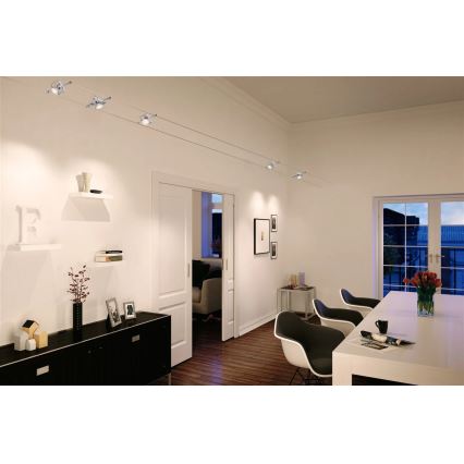 Paulmann 94133 - Комплект 5xGU5,3/10W Луни за кабелна система MAC 230V мат хром