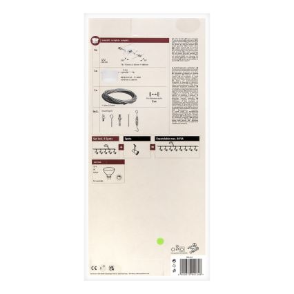 Paulmann 94134 - Комплект 5xGU5,3/10W, пълна кабелна система MAC 230V, бяла
