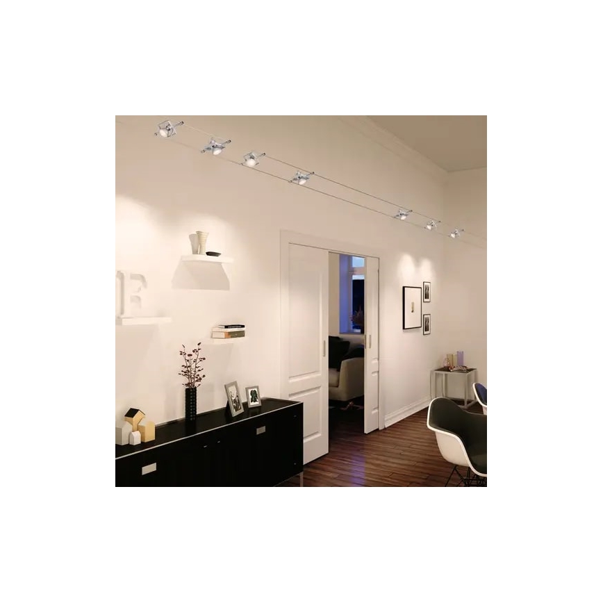 Paulmann 94134 - Комплект от 5 броя GU5,3/10W Луни за кабелна система MAC 230V бял