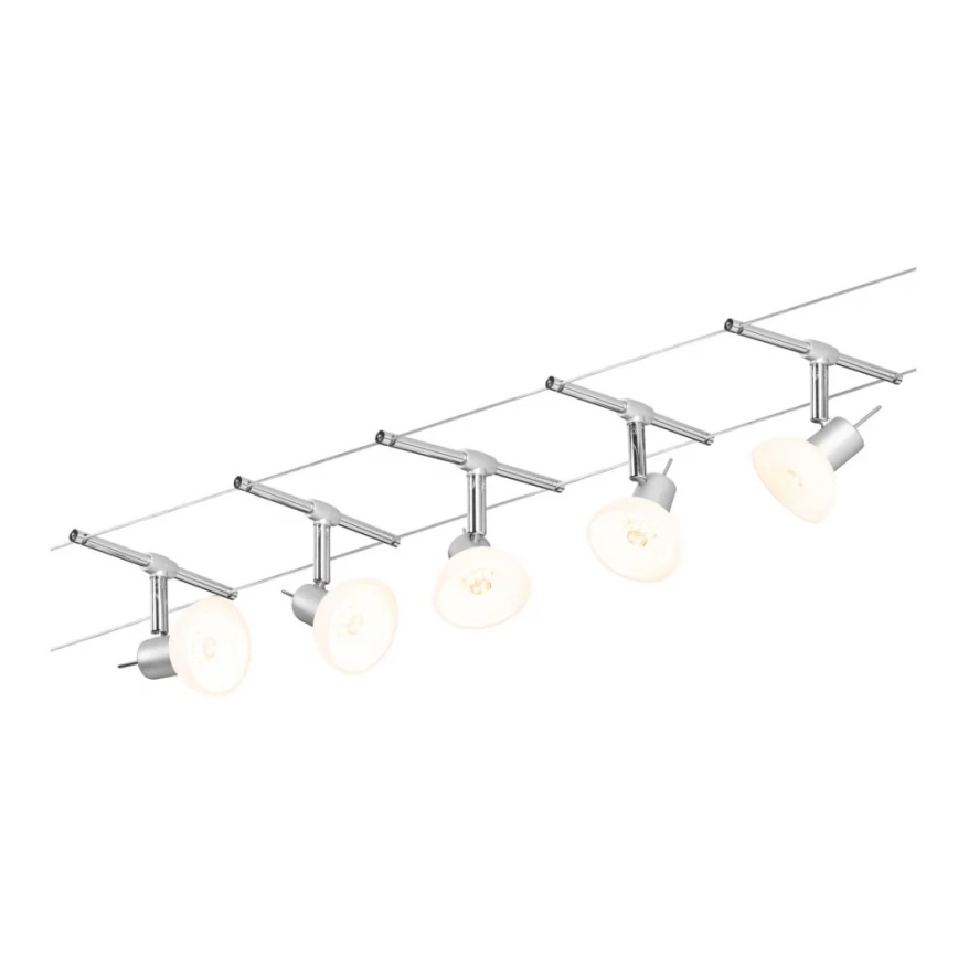 Paulmann 94136 - К-кт 5xGU5,3/10W Спот за релсова система SHEELA 230V лъскав хром