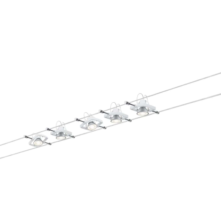 Paulmann 94149 - К-кт 5xGU5,3/10W Спот за релсова система TECH 230V бял