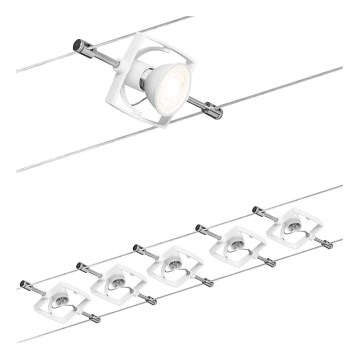 Paulmann 94149 - Комплект от 5 броя GU5,3/10W Луни за кабелна система TECH 230V бял
