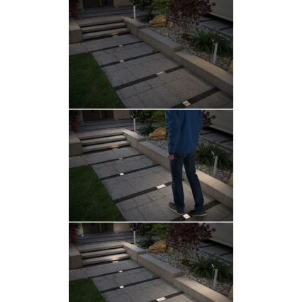 Paulmann 94238 - LED/0,7W IP67 Соларна лампа за алея със сензор ARON 3,7V 650 mAh