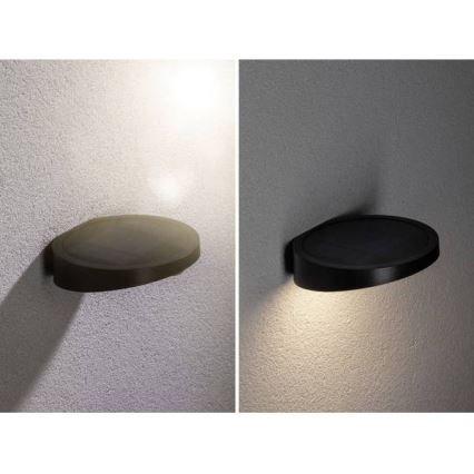 Paulmann 94246 - LED/1,2W IP44 Екстериорна соларна лампа със сензор RYSE 3,7V 1800 mAh