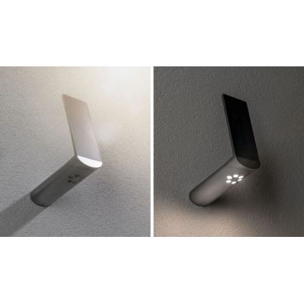 Paulmann 94261 - LED/1,2W IP44 Соларен стенен осветител с сензор ILIAS 3,7V 1800 mAh