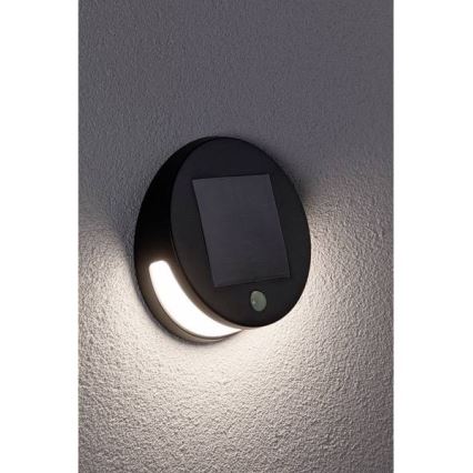 Paulmann 94265 - LED/3W IP44 Екстериорна соларна лампа със сензор HELENA 3,7V 1800 mAh