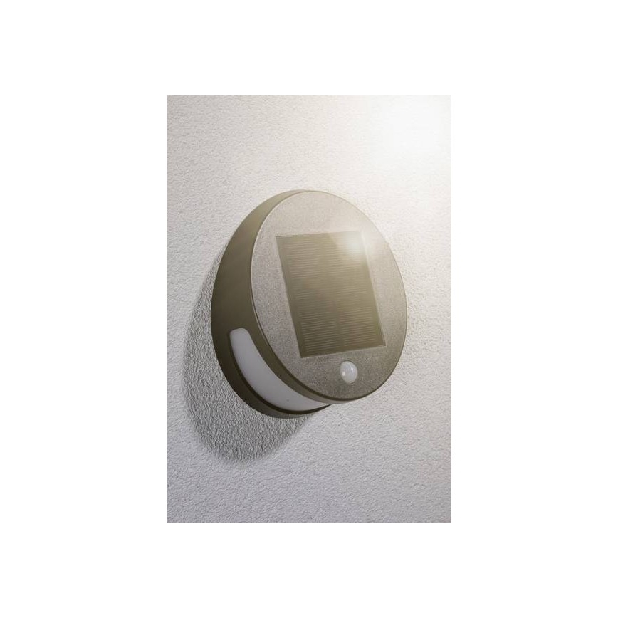 Paulmann 94265 - LED/3W IP44 Екстериорна соларна лампа със сензор HELENA 3,7V 1800 mAh