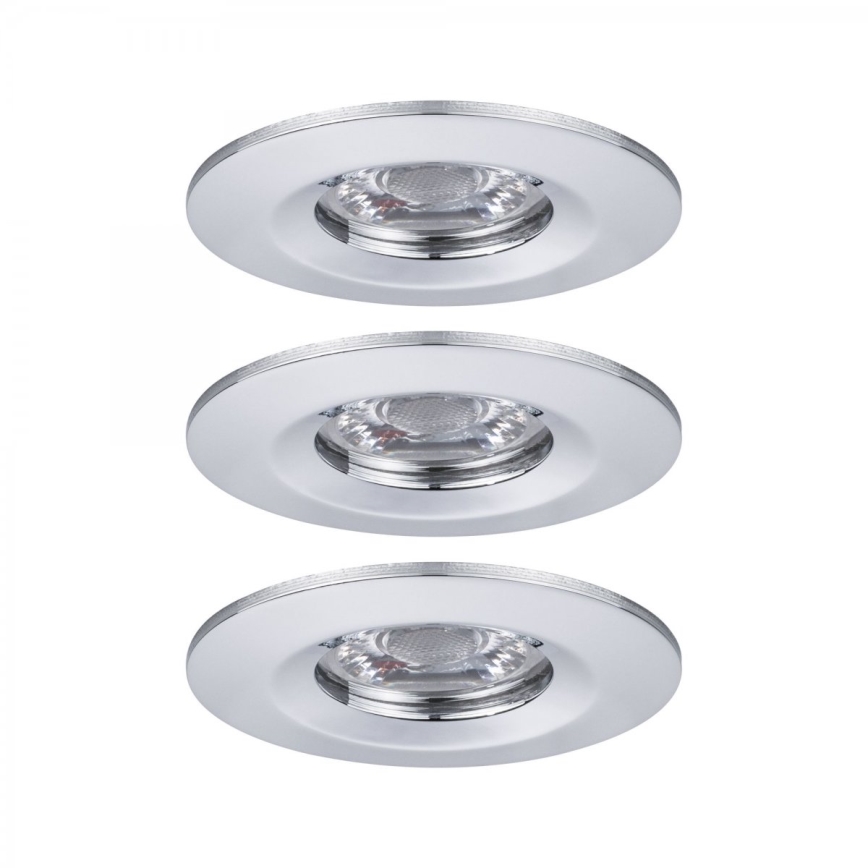 Paulmann 94303 - К-кт 3xLED/4W IP44 Лампа за вграждане в баня COIN 230V