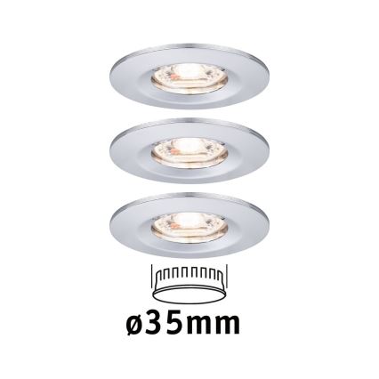 Paulmann 94303 - К-кт 3xLED/4W IP44 Лампа за вграждане в баня COIN 230V