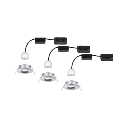 Paulmann 94303 - К-кт 3xLED/4W IP44 Лампа за вграждане в баня COIN 230V