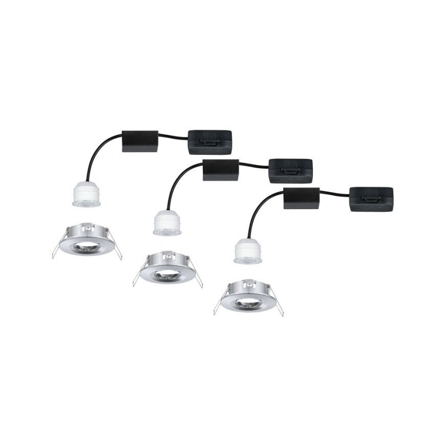 Paulmann 94303 - К-кт 3xLED/4W IP44 Лампа за вграждане в баня COIN 230V