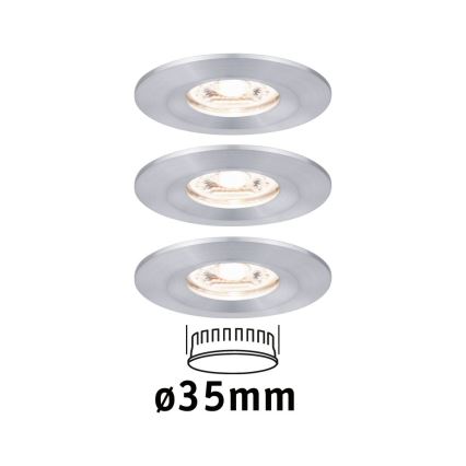 Paulmann 94305 - К-кт 3xLED/4W IP44 Лампа за вграждане в баня NOVA 230V