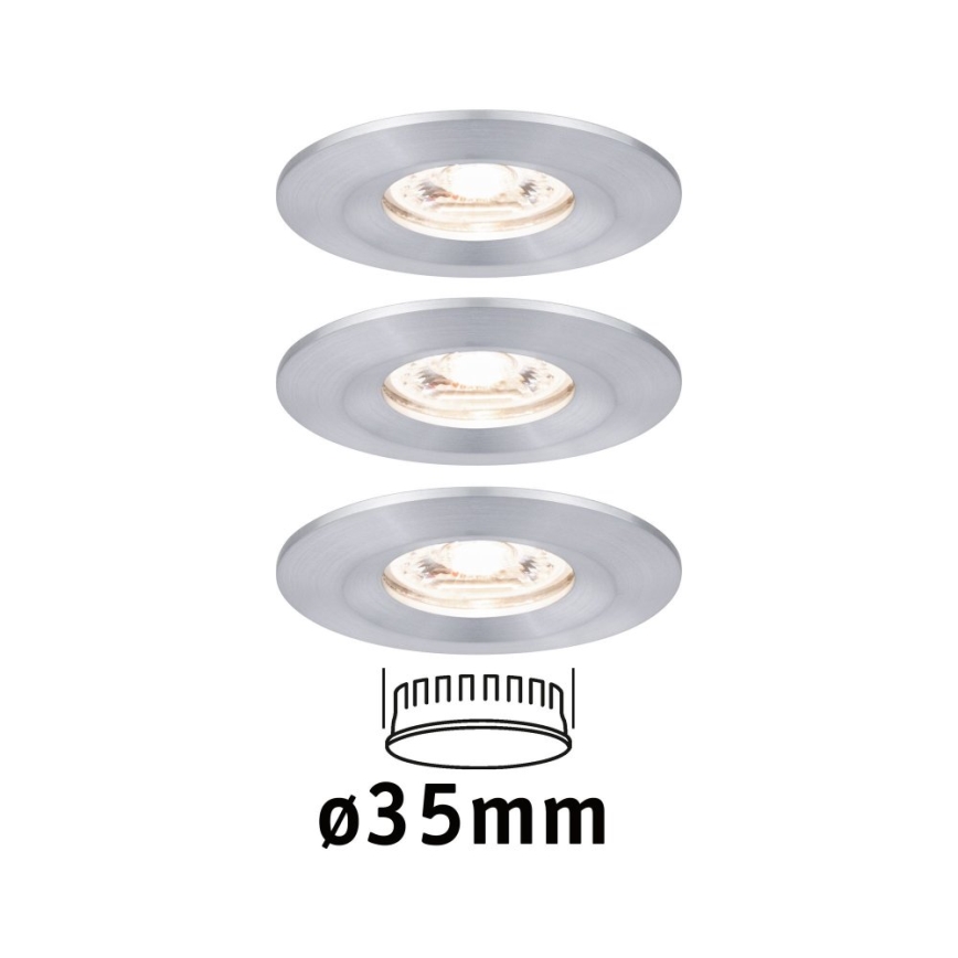 Paulmann 94305 - К-кт 3xLED/4W IP44 Лампа за вграждане в баня NOVA 230V