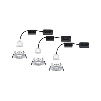 Paulmann 94305 - К-кт 3xLED/4W IP44 Лампа за вграждане в баня NOVA 230V
