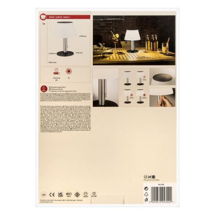 Paulmann 94309 - LED/0,8W IP44 Димируема соларна лампа LILLESOL 3,7V