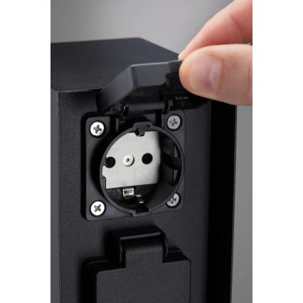 Paulmann 94313 - Екстериорен стълб с контакти RIO 4Z SCHUKO 230V IP44