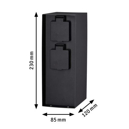 Paulmann 94313 - Екстериорен стълб с контакти RIO 4Z SCHUKO 230V IP44