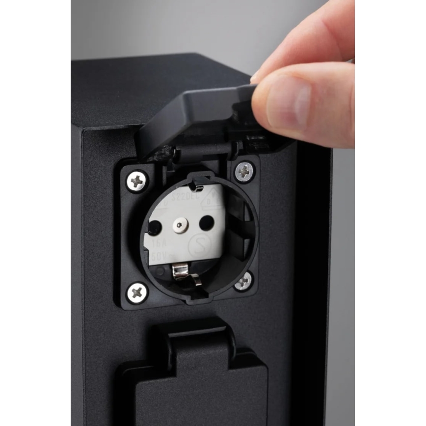 Paulmann 94314 - Екстериорна колона с контакти и таймер 2Z SCHUKO