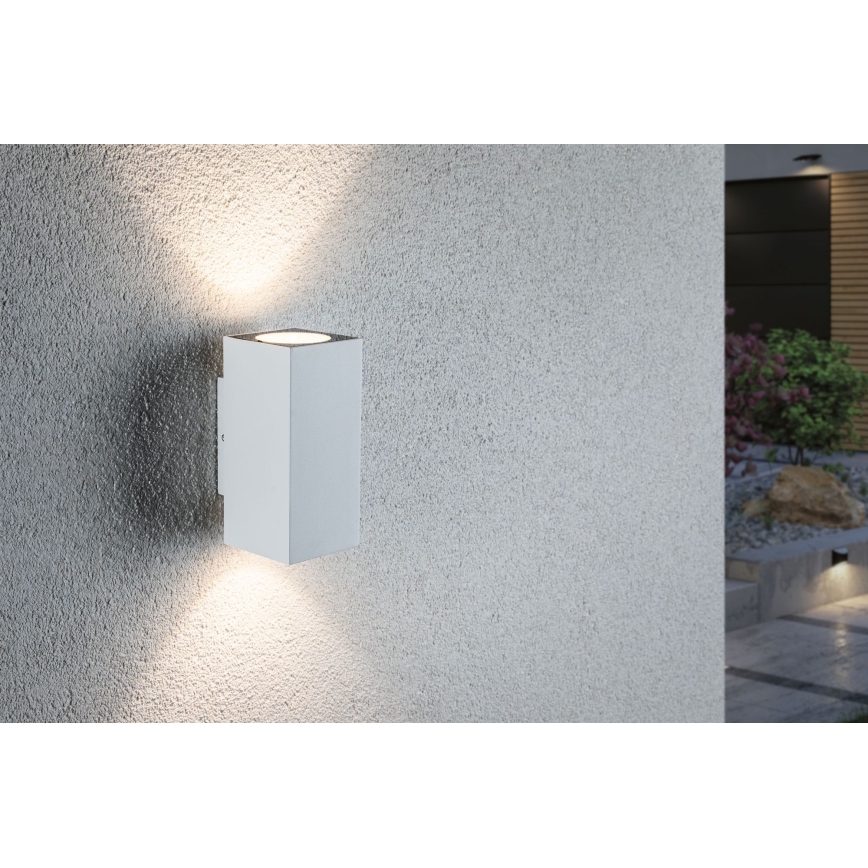 Paulmann 94330 - 2xLED/2,8W IP44 Екстериорен аплик FLAME 230V бял