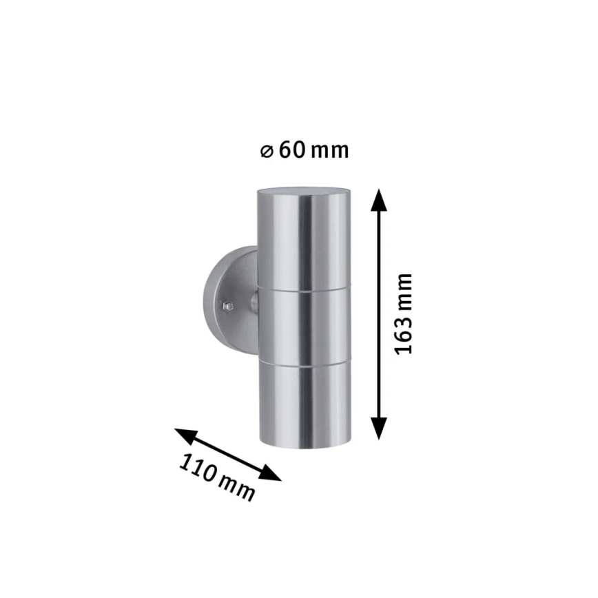 Paulmann 94331 - 2xGU10/10W IP44 Екстериорен аплик FLAME 230V