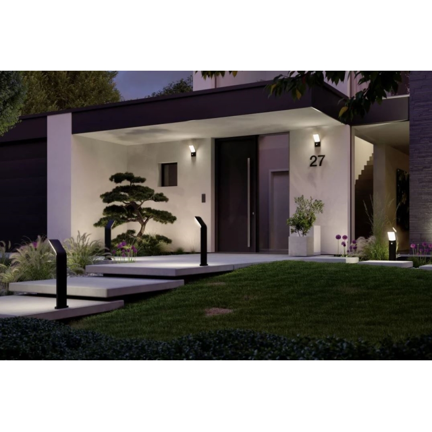 Paulmann 94402 - LED/10W IP44 Екстериорен аплик със сензор ADYA 230V