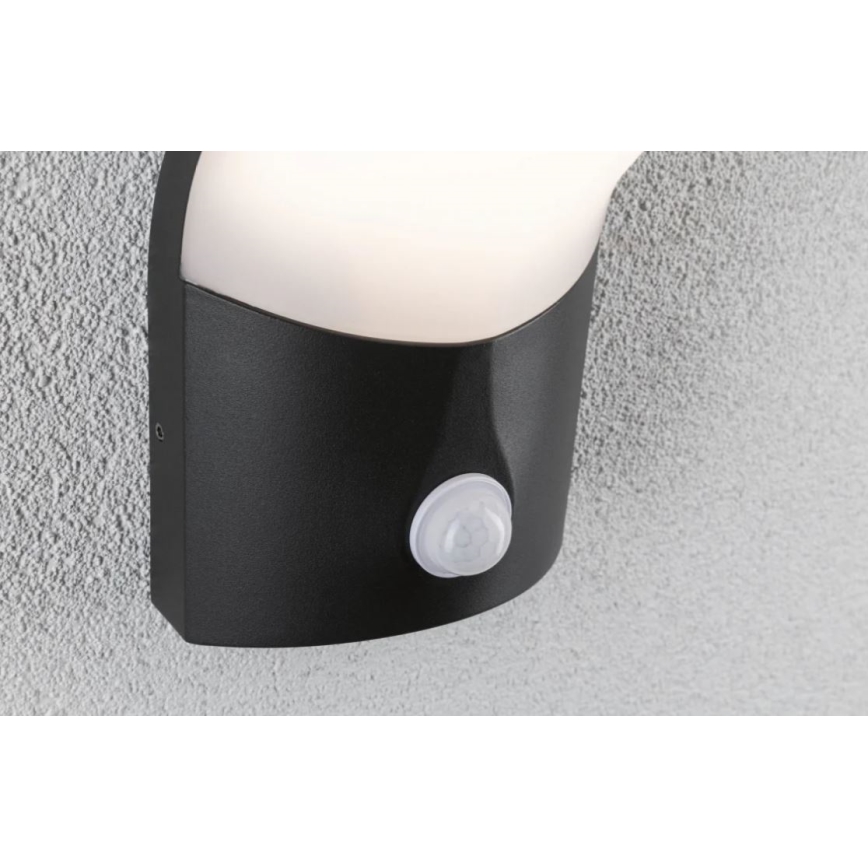 Paulmann 94402 - LED/10W IP44 Екстериорен аплик със сензор ADYA 230V