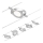 Paulmann 94414 - Комплект от 5 LED лампи 4,5W за осветително тяло с кабелен монтаж ROUNDMAC 230V, лъскав хром