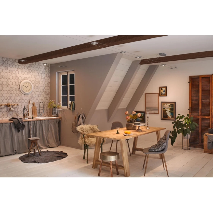 Paulmann 94420 - Комплект от 5 LED лампи 4,5W за осветително тяло с кабелна система MAC 230V, матов хром