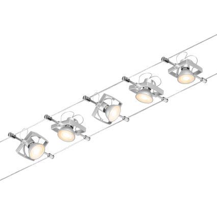 Paulmann 94430 - К-кт 5xGU5,3/10W Спот за релсова система MAC 230V матов хром