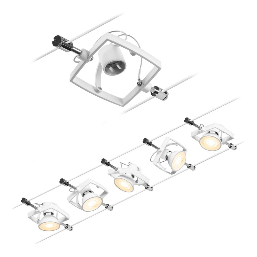 Paulmann 94432 - К-кт 5xGU5,3/10W Спот за релсова система MAC 230V бял