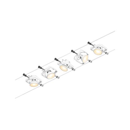 Paulmann 94432 - комплект 5xGU5,3/10W цялостна тросова система MAC 230V бяла