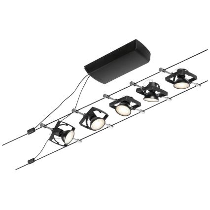 Paulmann 94434 - К-кт 5xGU5,3/10W Спот за релсова система MAC 230V черен