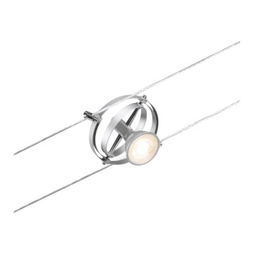 Paulmann 94437 - 1xGU5,3/10W Точково осветително тяло за кабелна система CARDAN 12V матов хром
