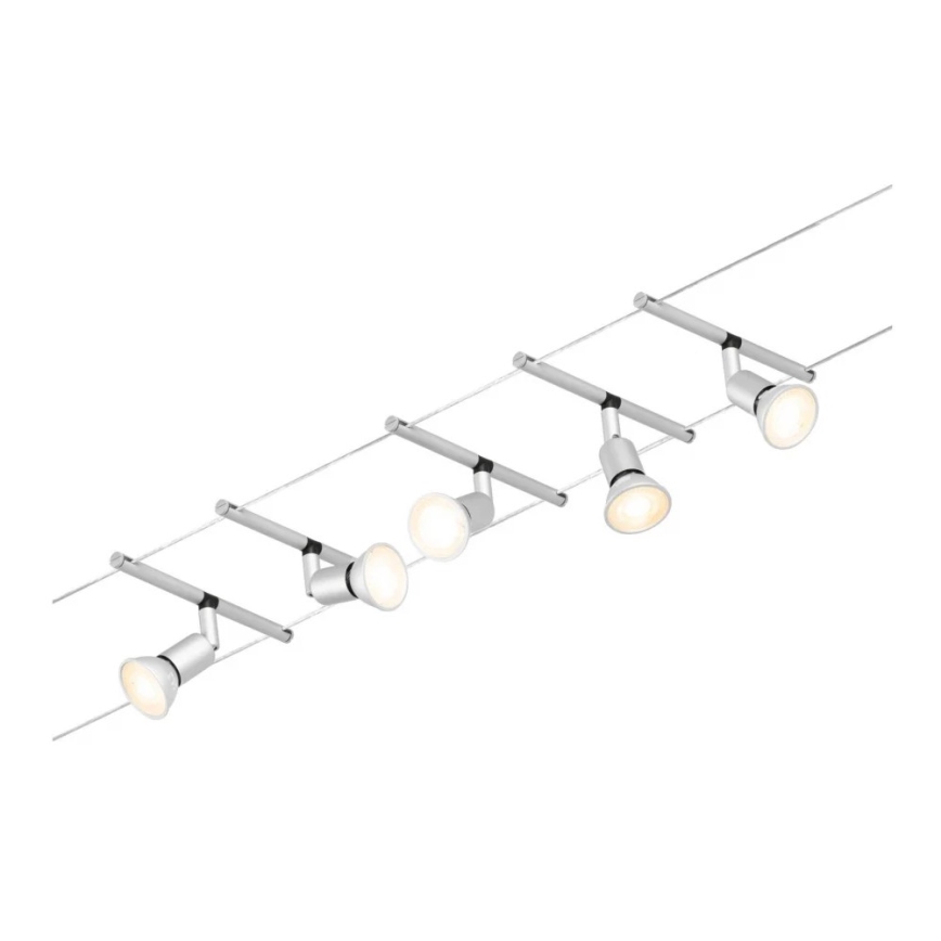 Paulmann 94442 - К-кт 5xGU5,3/10W Спот за релсова система SALT 230V матов хром