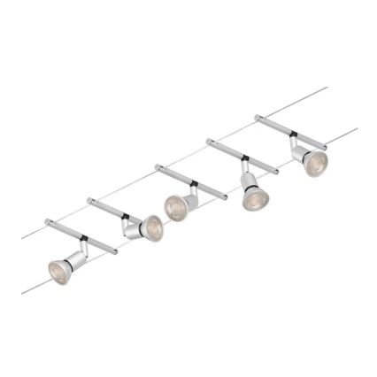 Paulmann 94442 - К-кт 5xGU5,3/10W Спот за релсова система SALT 230V матов хром